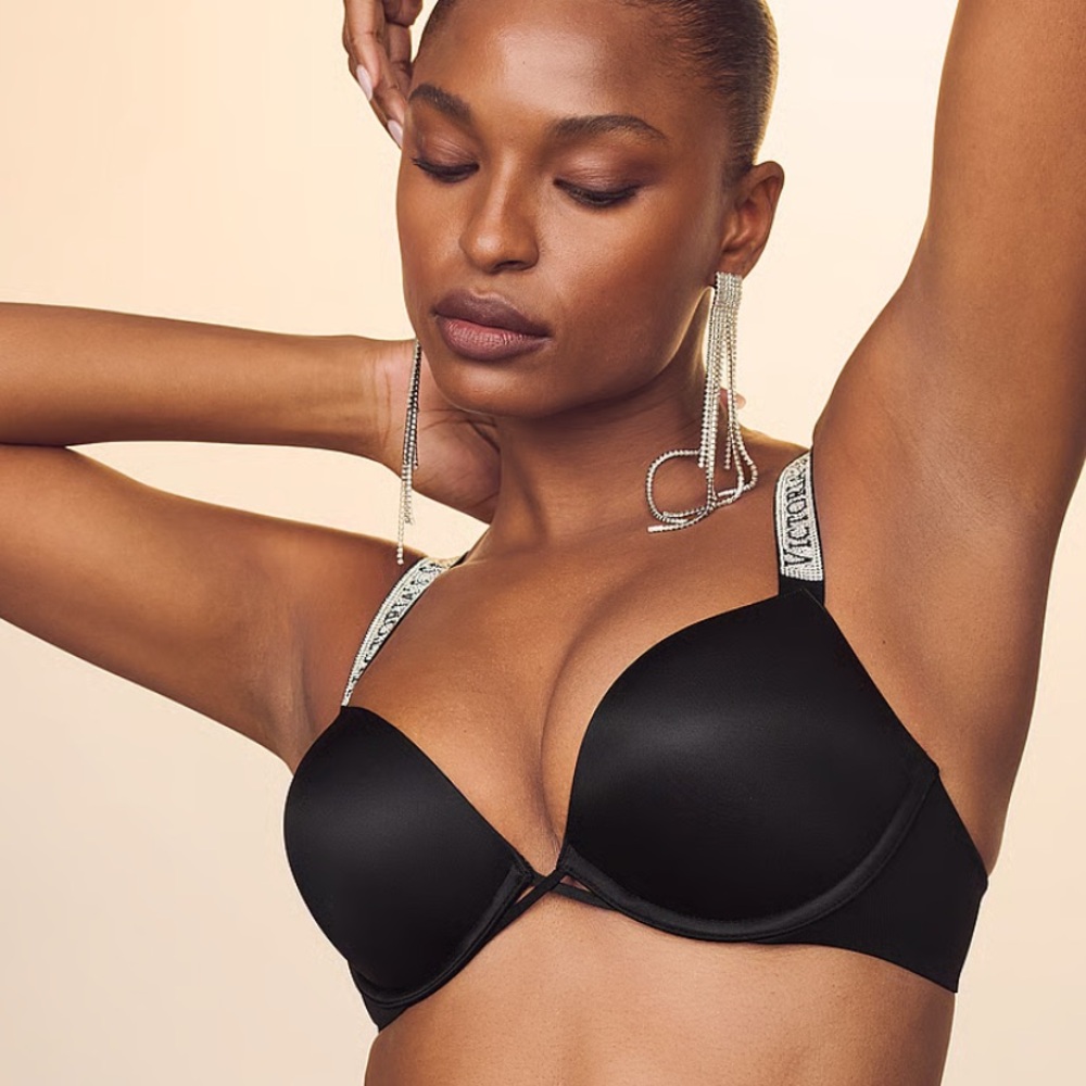 Victoria's Secret Bombshell Logo shine add 2 cups push up bra 32C